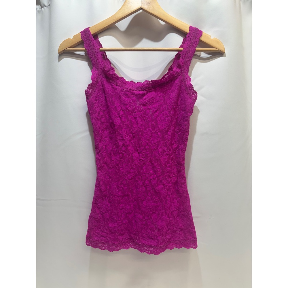 VTG Hanky Panky Cami Women S Pink Signature Lace Scoop Neck Tank Top